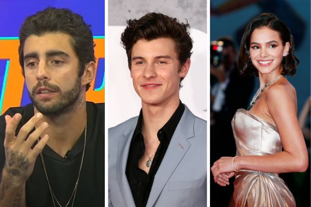 Grid: Pedro Scooby, Shawn Mendes e Bruna Marquezine.