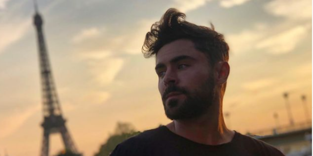 Foto do ator Zac Efron publicada no seu perfil do Instagram. 