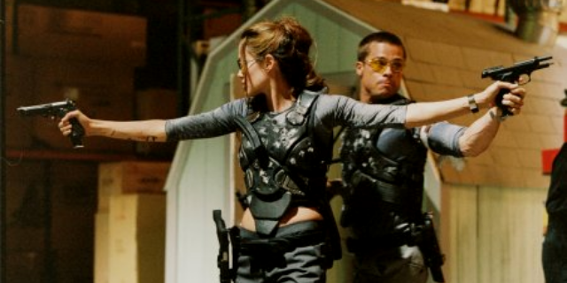 Foto de Brad Pitt e Angelina Jolie em 